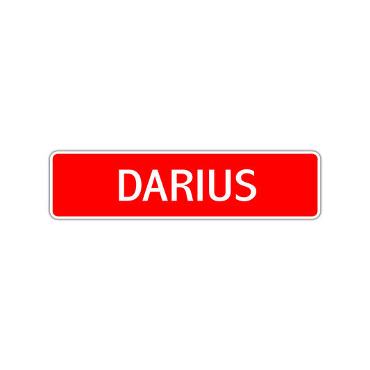 Darius Street Sign Children Name Room Plate