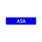 Asa Street Sign Children Name Room Plate
