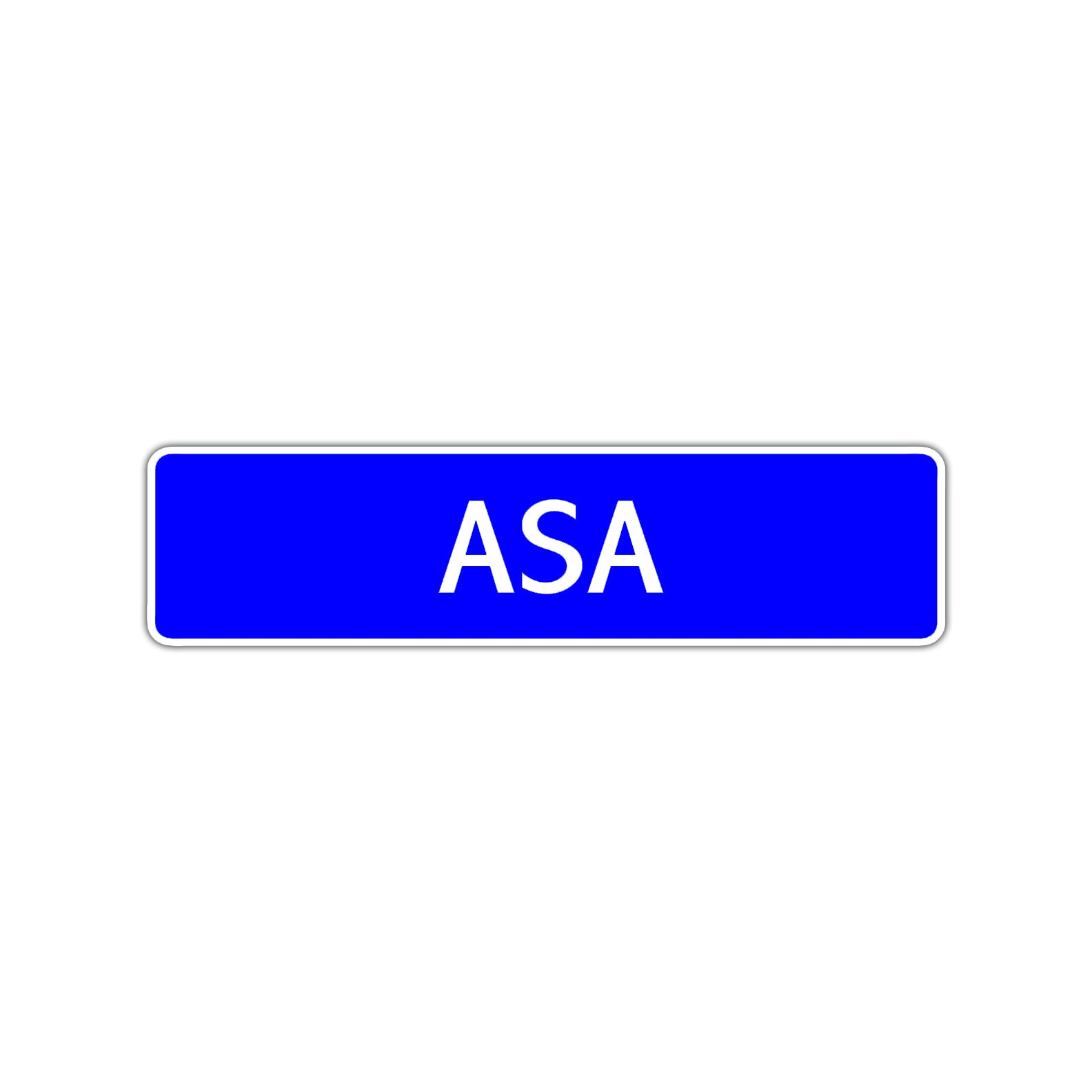 Asa Street Sign Children Name Room Plate