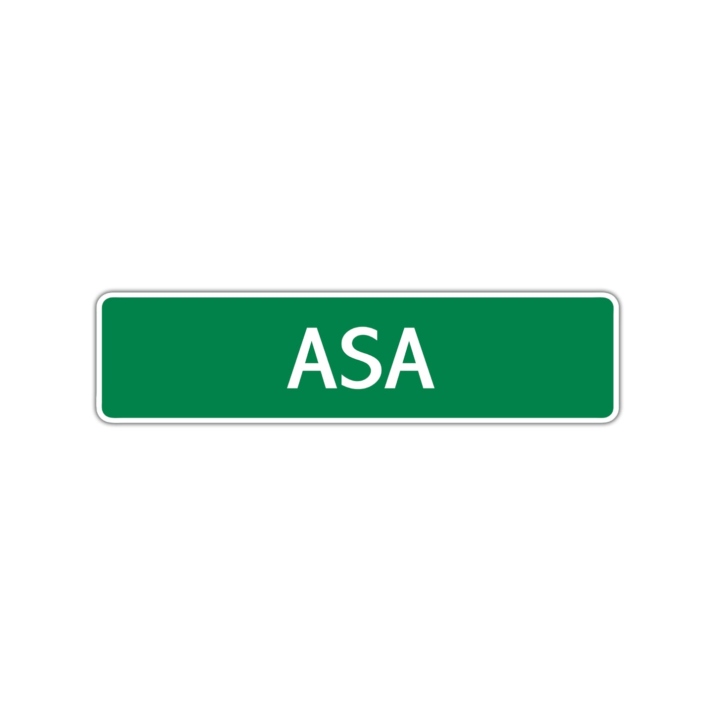 Asa Street Sign Children Name Room Plate