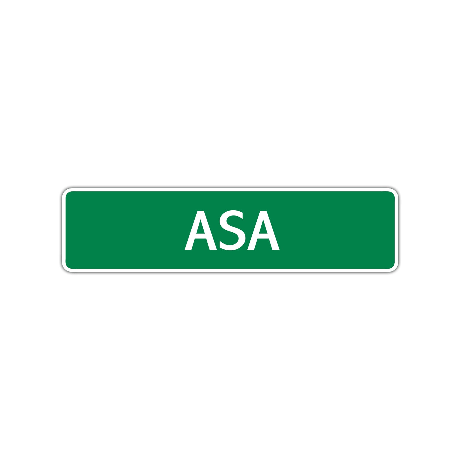 Asa Street Sign Children Name Room Plate