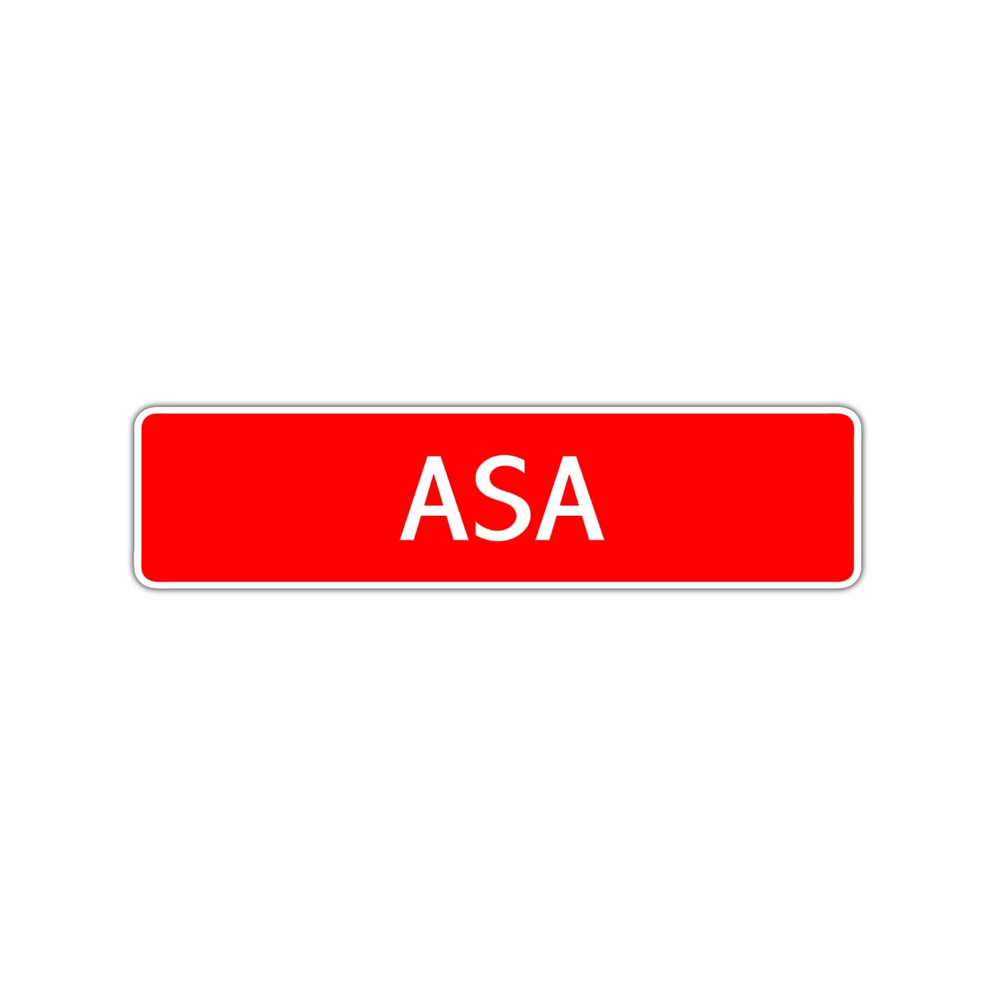 Asa Street Sign Children Name Room Plate
