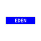Eden Street Sign Children Name Room Plate