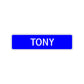 Tony Street Sign Children Name Room Plate
