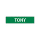 Tony Street Sign Children Name Room Plate