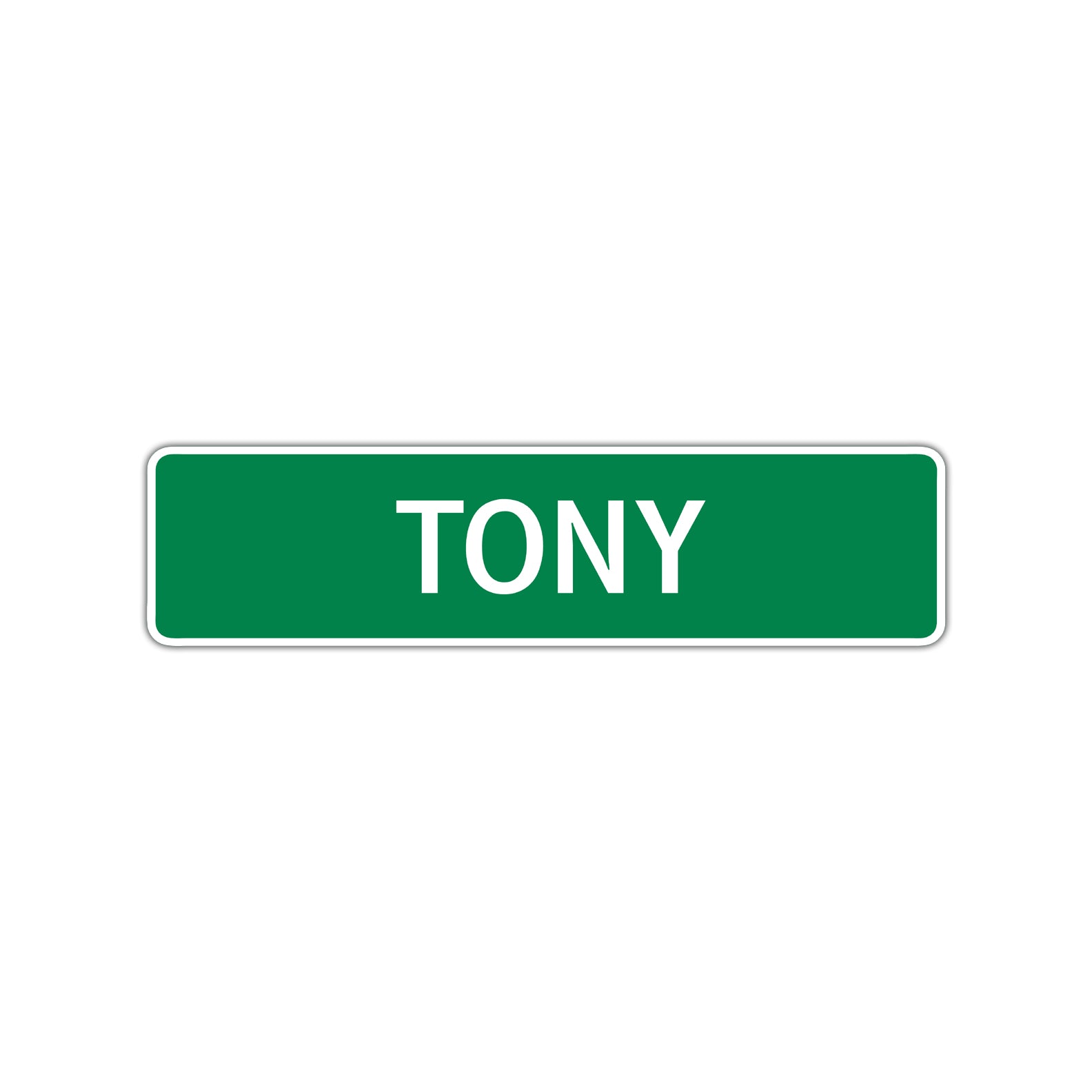 Tony Street Sign Children Name Room Plate