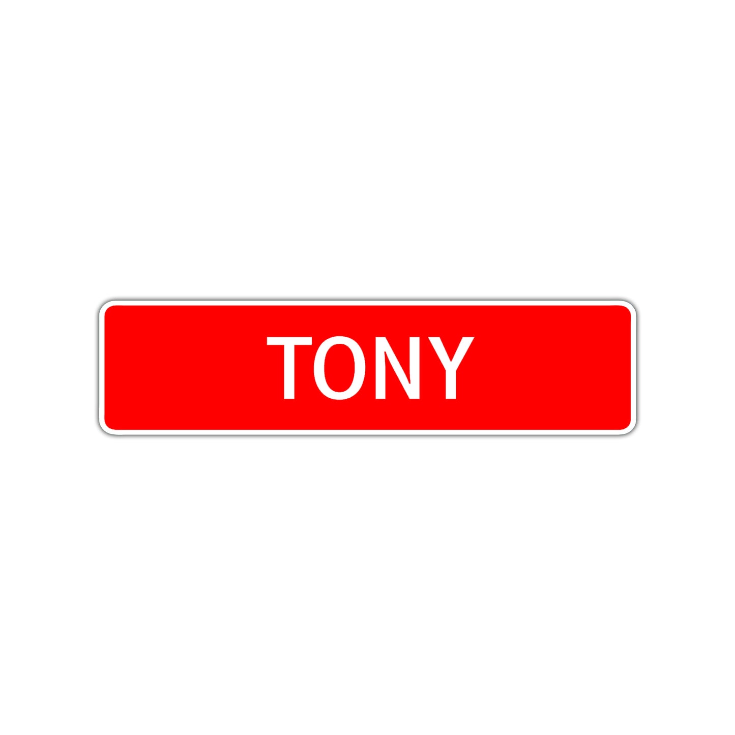 Tony Street Sign Children Name Room Plate