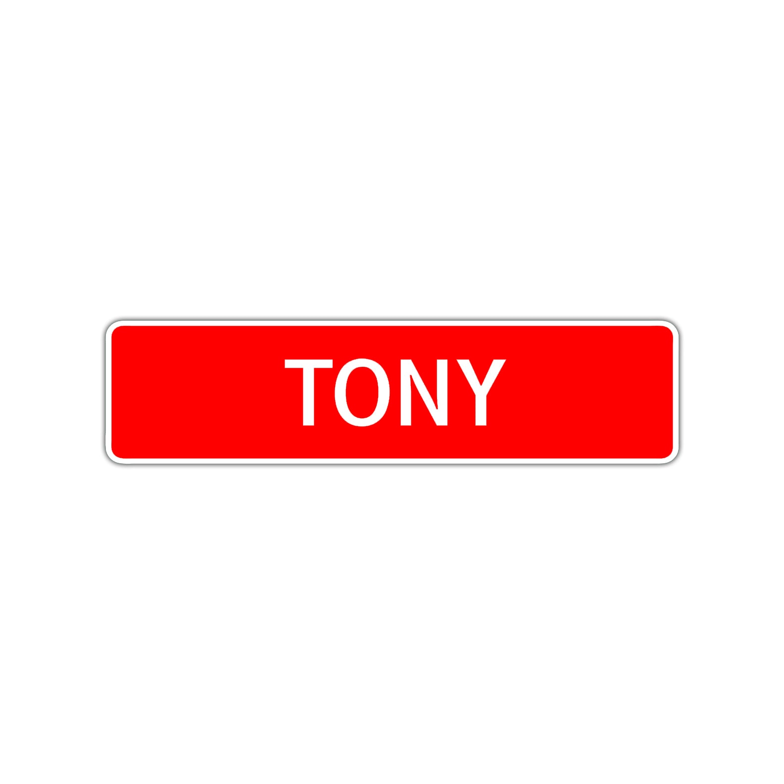 Tony Street Sign Children Name Room Plate