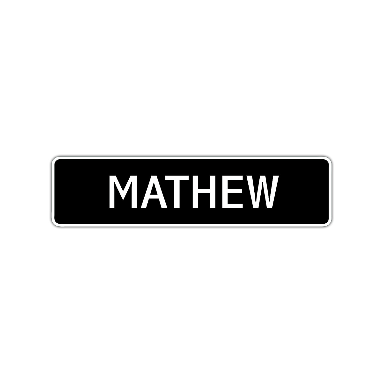Mathew Street Sign Children Name Room Plate