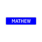 Mathew Street Sign Children Name Room Plate