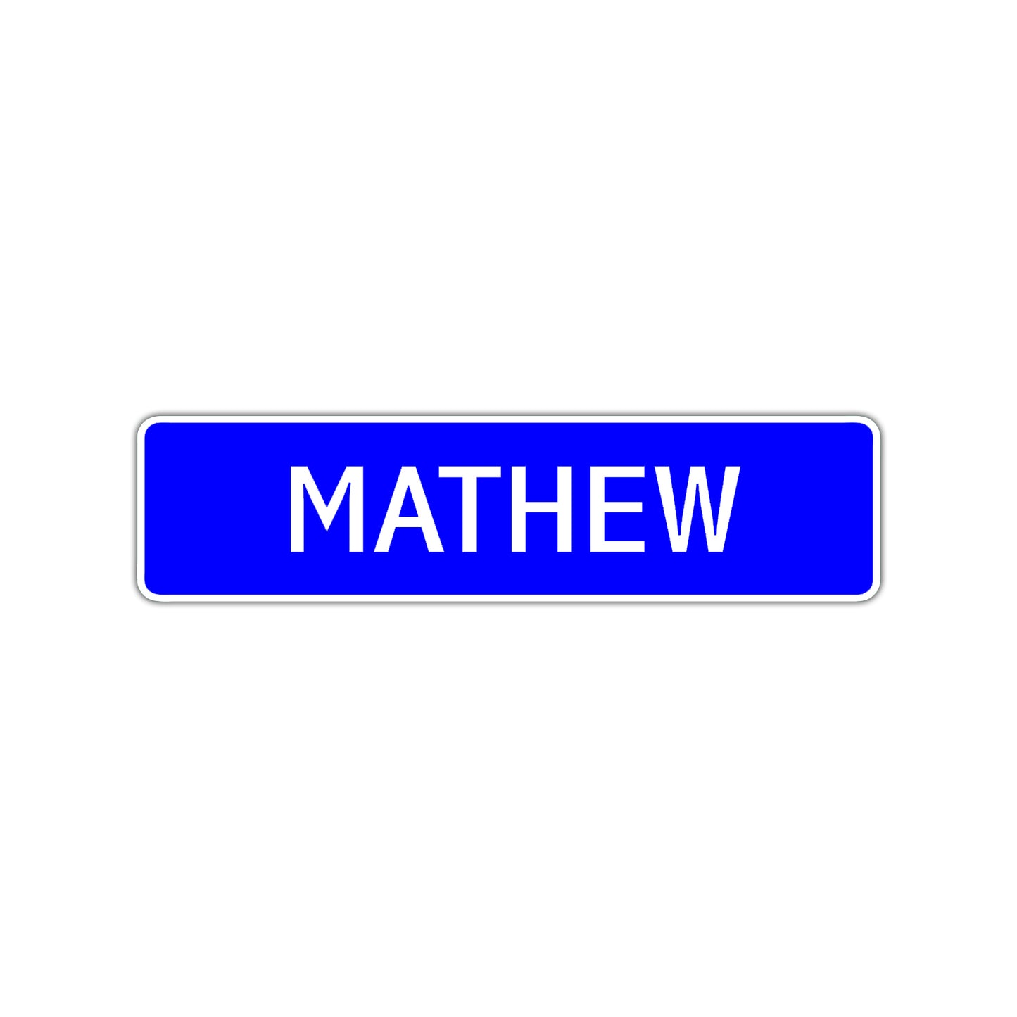 Mathew Street Sign Children Name Room Plate