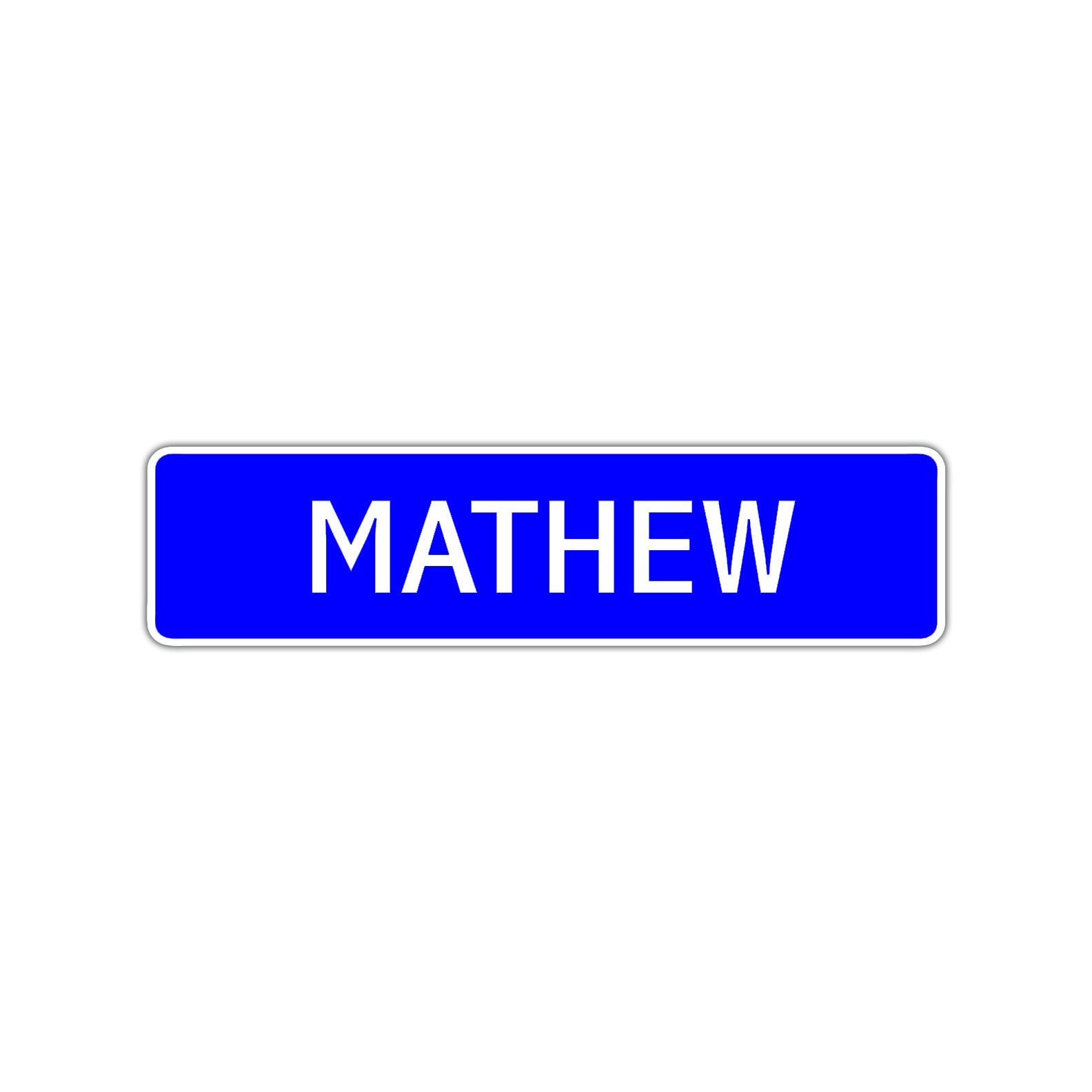 Mathew Street Sign Children Name Room Plate