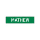 Mathew Street Sign Children Name Room Plate