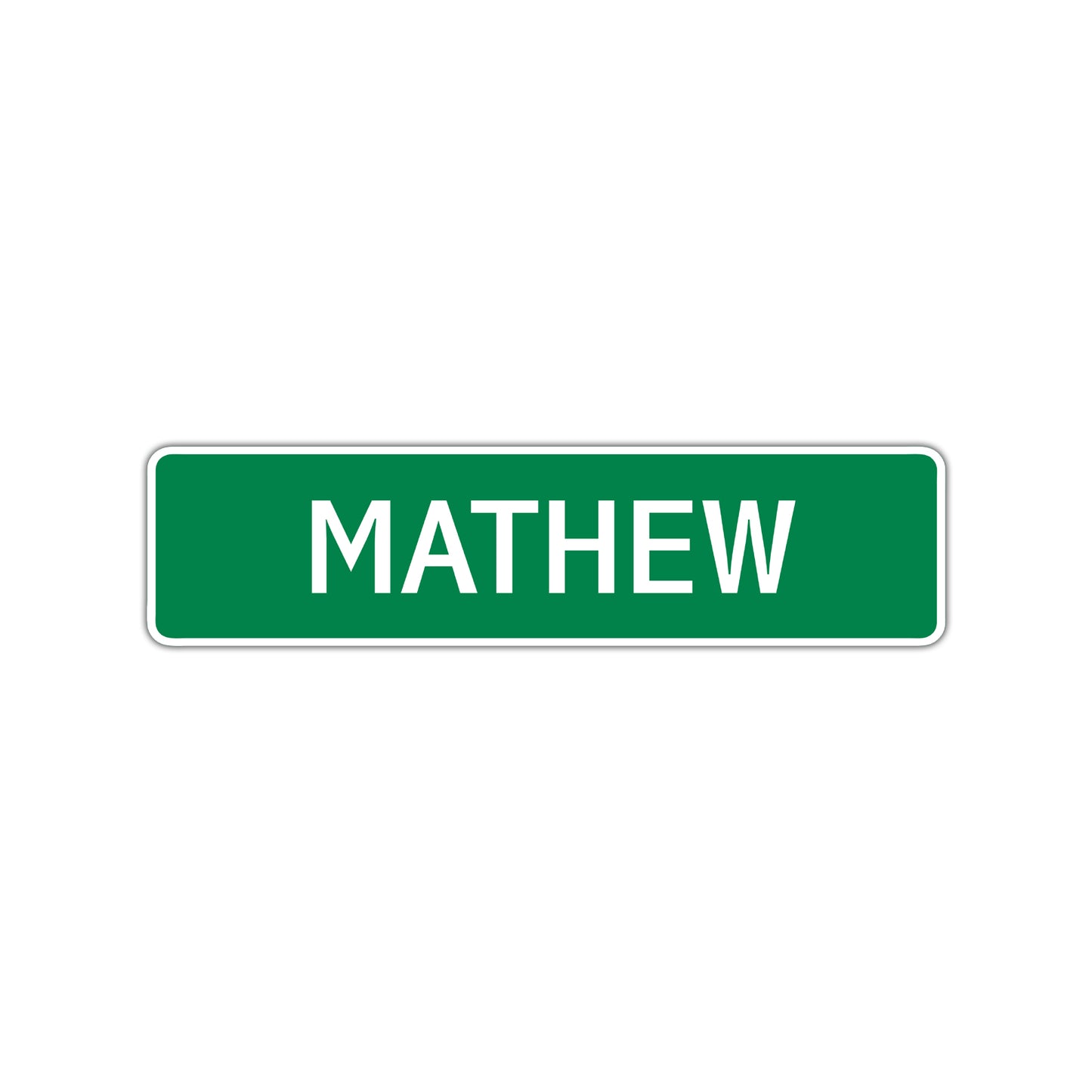 Mathew Street Sign Children Name Room Plate