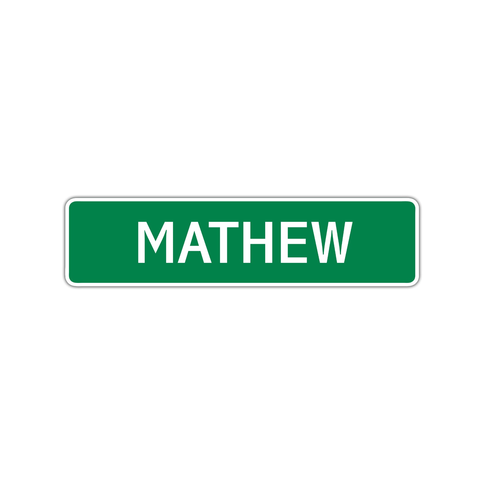 Mathew Street Sign Children Name Room Plate