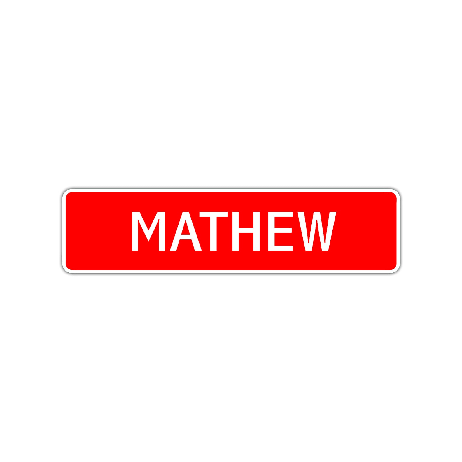 Mathew Street Sign Children Name Room Plate