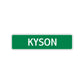 Kyson Street Sign Children Name Room Plate