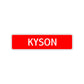 Kyson Street Sign Children Name Room Plate