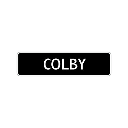 Colby Street Sign Children Name Room Plate