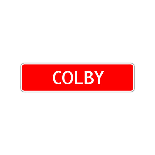 Colby Street Sign Children Name Room Plate