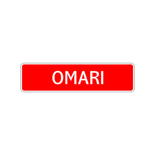 Omari Street Sign Children Name Room Plate