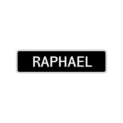 Raphael Street Sign Children Name Room Plate