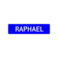 Raphael Street Sign Children Name Room Plate
