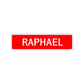 Raphael Street Sign Children Name Room Plate