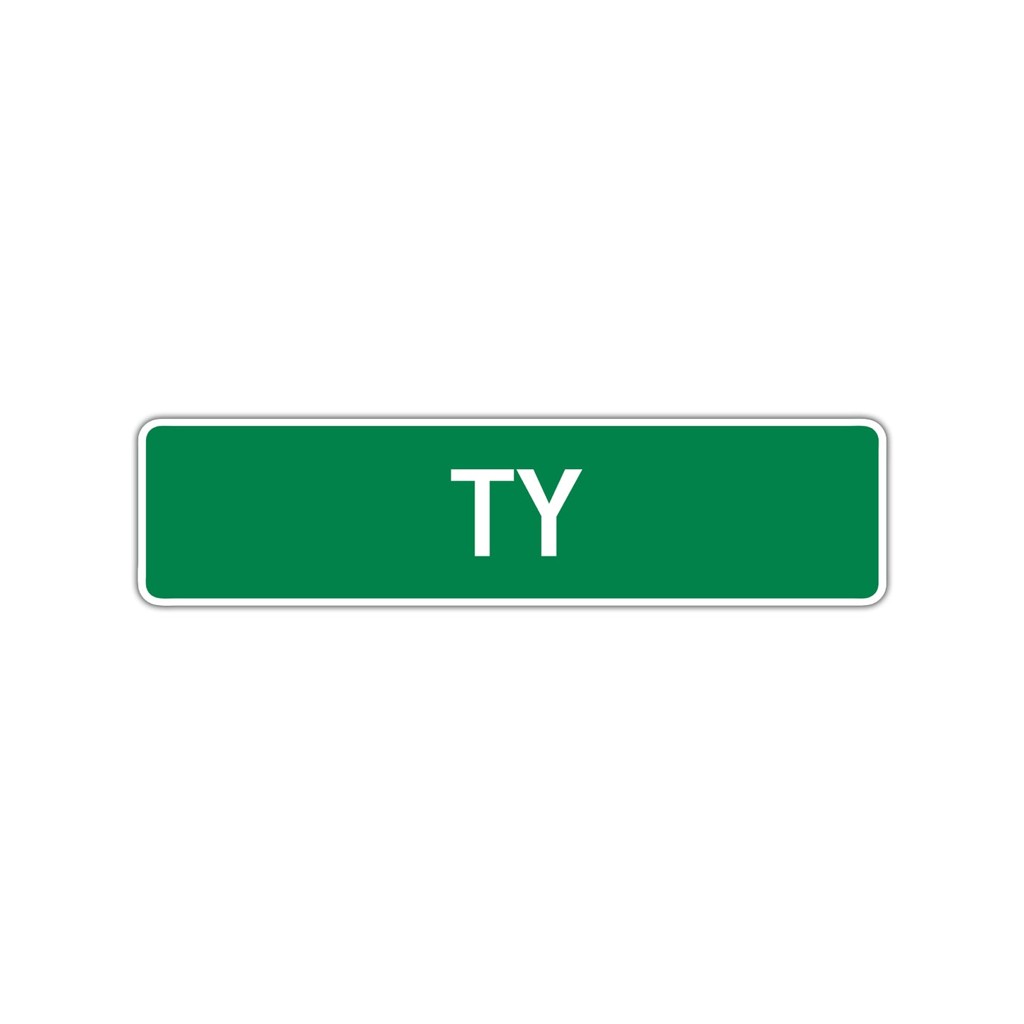 Ty Street Sign Children Name Room Plate