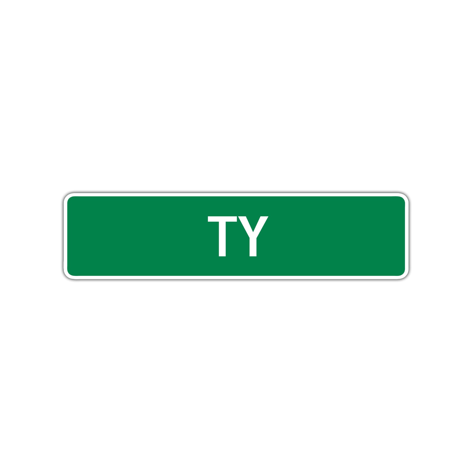 Ty Street Sign Children Name Room Plate