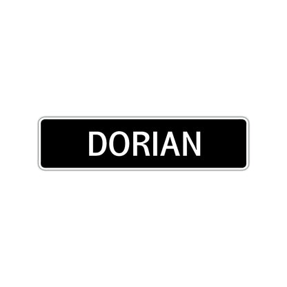 Dorian Street Sign Children Name Room Plate