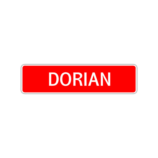 Dorian Street Sign Children Name Room Plate