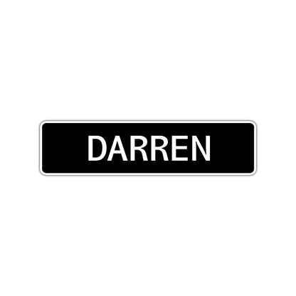 Darren Street Sign Children Name Room Plate