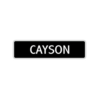 Cayson Street Sign Children Name Room Plate