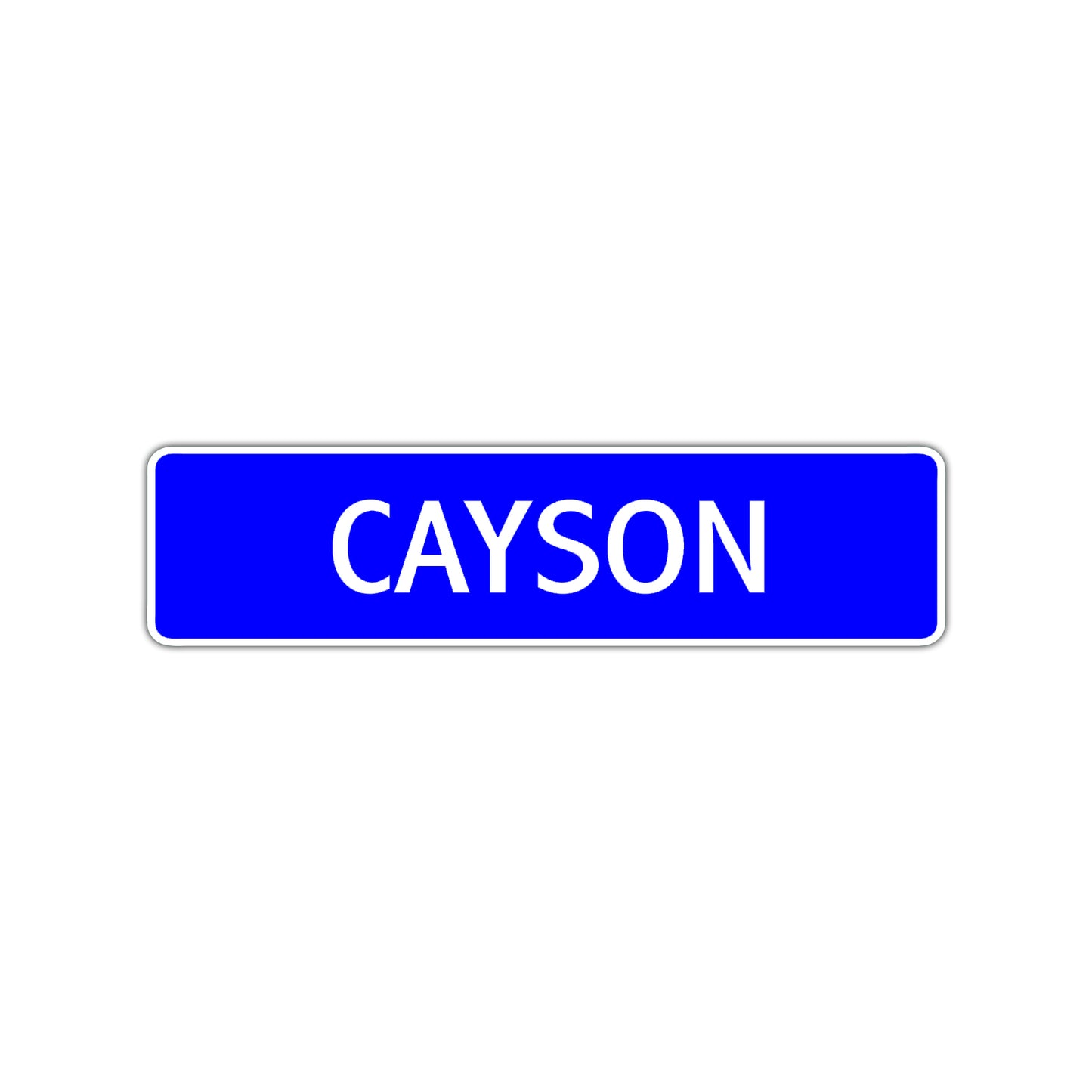 Cayson Street Sign Children Name Room Plate