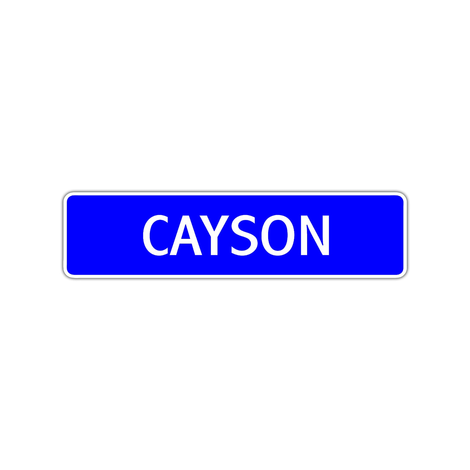 Cayson Street Sign Children Name Room Plate