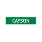Cayson Street Sign Children Name Room Plate