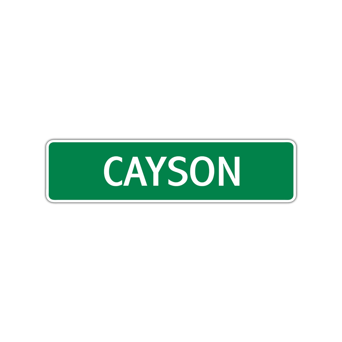 Cayson Street Sign Children Name Room Plate