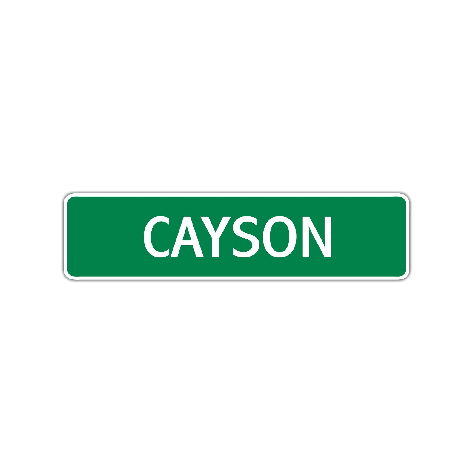 Cayson Street Sign Children Name Room Plate