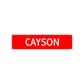 Cayson Street Sign Children Name Room Plate