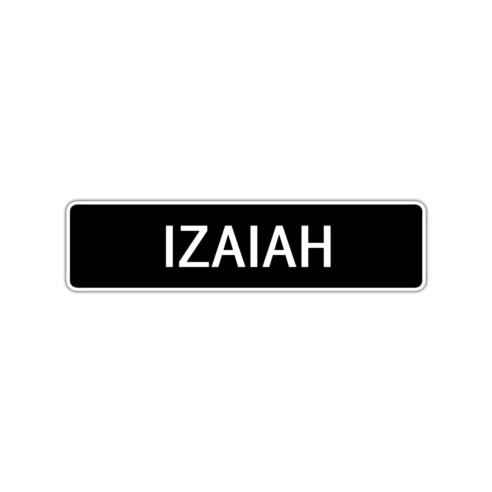 Izaiah Street Sign Children Name Room Plate