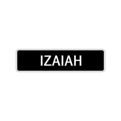 Izaiah Street Sign Children Name Room Plate
