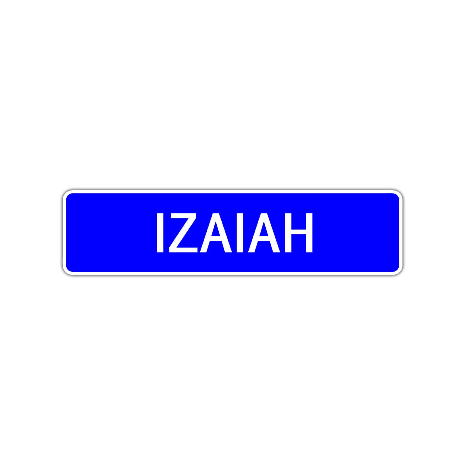Izaiah Street Sign Children Name Room Plate