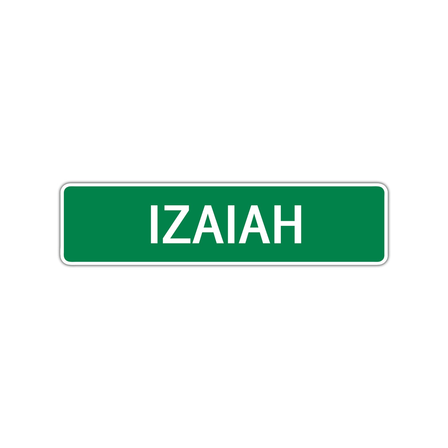 Izaiah Street Sign Children Name Room Plate