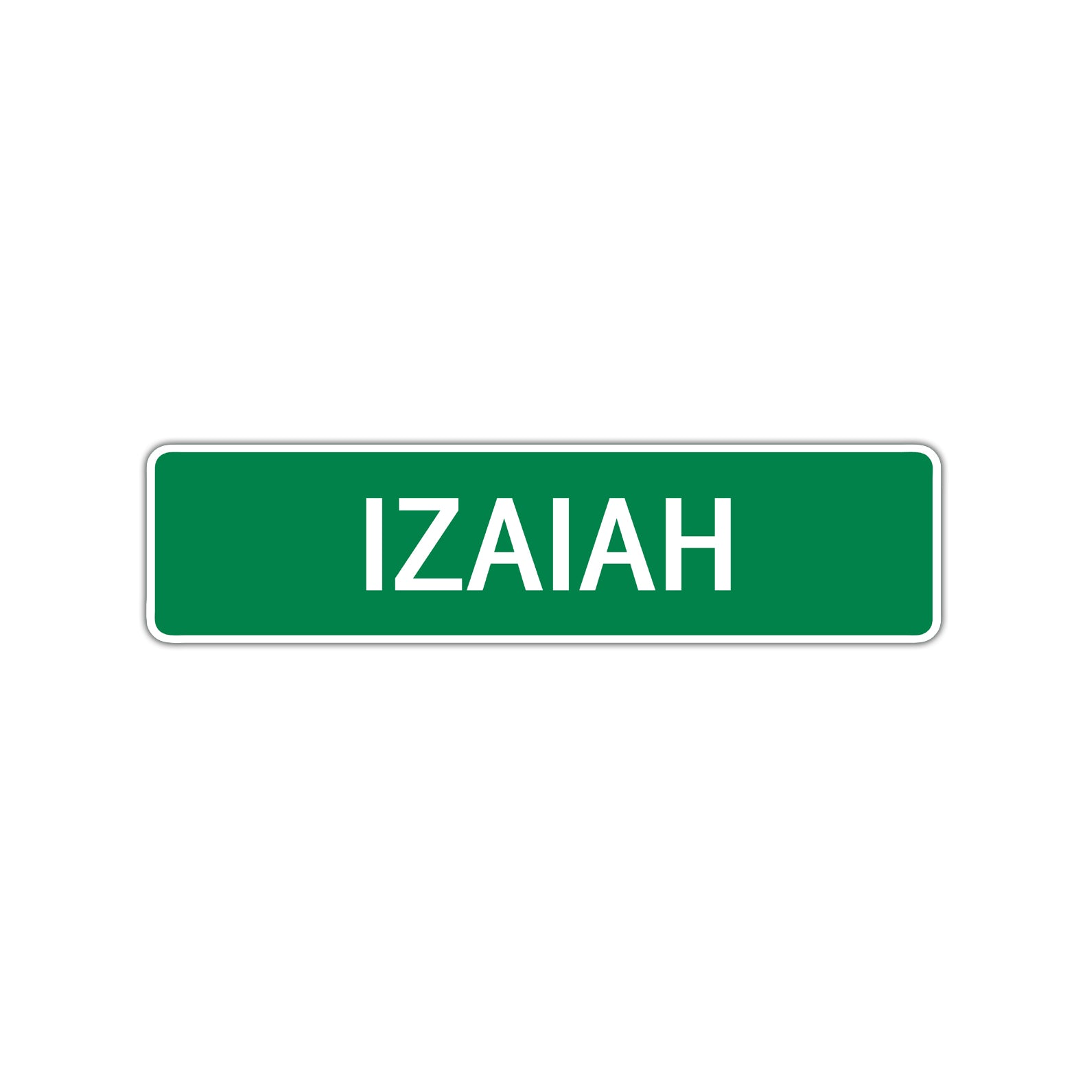 Izaiah Street Sign Children Name Room Plate