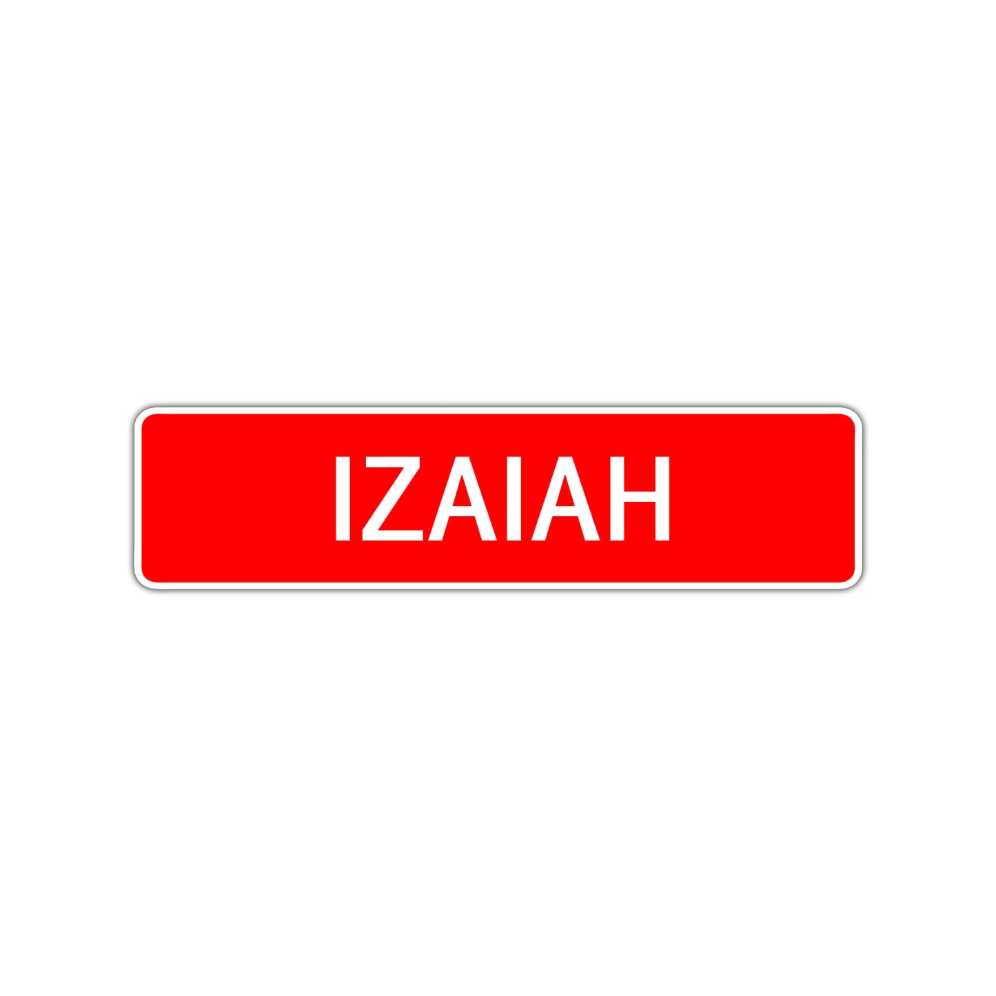 Izaiah Street Sign Children Name Room Plate