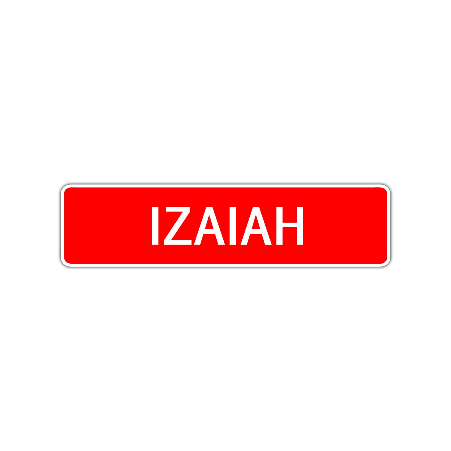 Izaiah Street Sign Children Name Room Plate