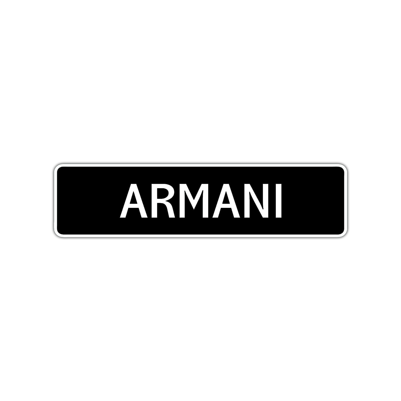Armani Street Sign Children Name Room Plate