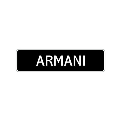 Armani Street Sign Children Name Room Plate