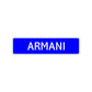 Armani Street Sign Children Name Room Plate
